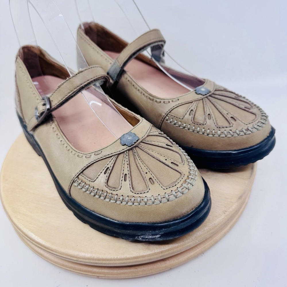 Dr. Comfort Paradise Mary Jane Shoes Womens 8.5 M Brown Leather Comfort Flats